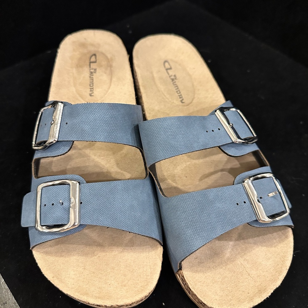 CL by Laundry Blue Buckle Sandals